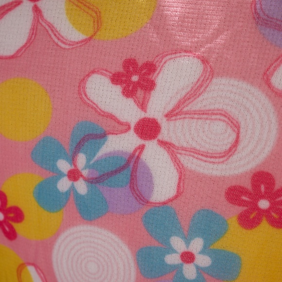 Vintage 90's Sheila Moon Mesh Short Sleeve Flower Power Cycling Top Made In USA - Picture 3 of 14